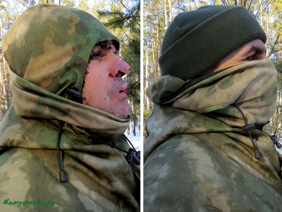 На фото показаны 2 варианта ношения балаклавы-маски.