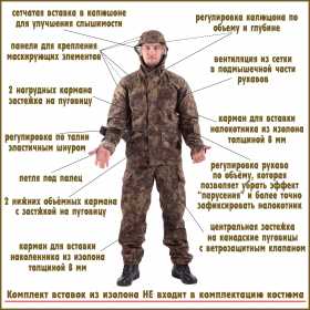 Костюм Снайпер-1 с налокотниками и наколенниками партизан