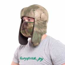 Шапка-ушанка Keotica Шугун Active мембрана A-Tacs FG маска A-Tacs FG