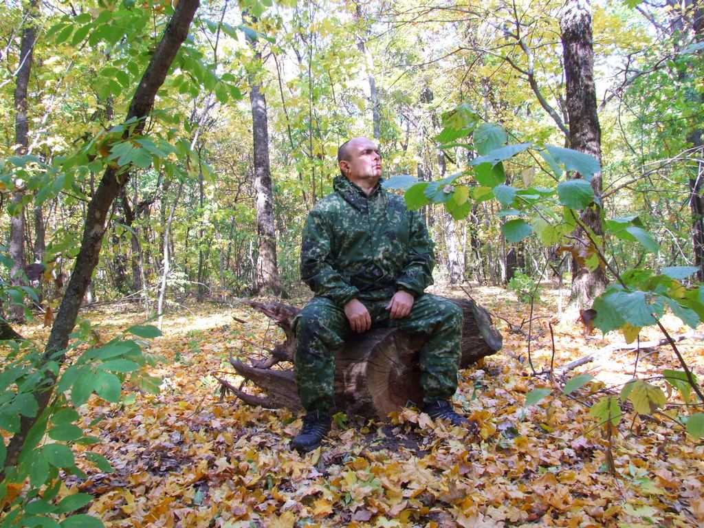 На фото Юрий Гуляев – испытание «Горки» в полевых условиях. Осень 2014 года.